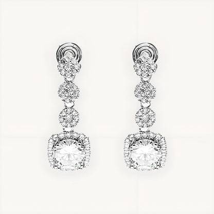 Geometric Square Drop Earrings