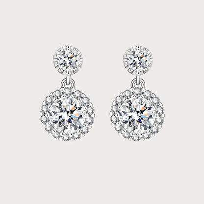 Bridal Simulated Diamond Dangle Earrings