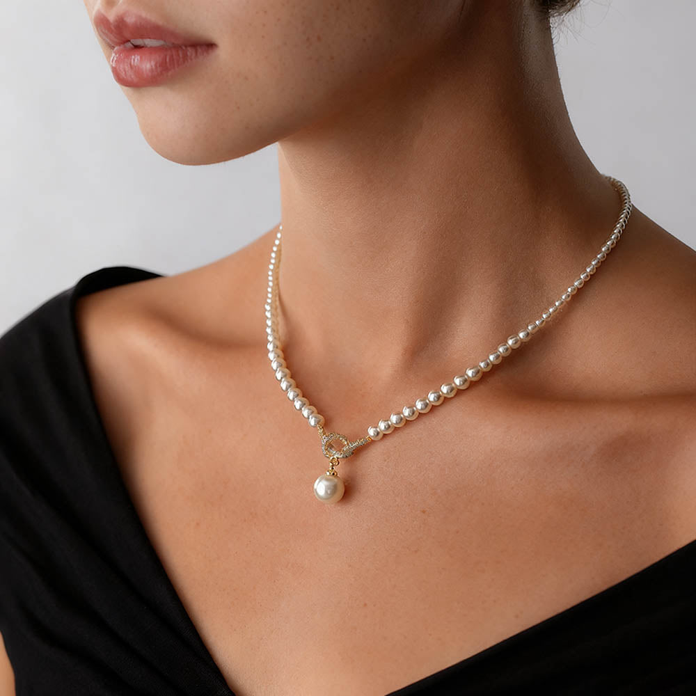 Graceful Pendant Aurora Pearl Necklace Women's Jewelry