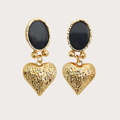Heart Dangle Earrings Valentines Day Gift