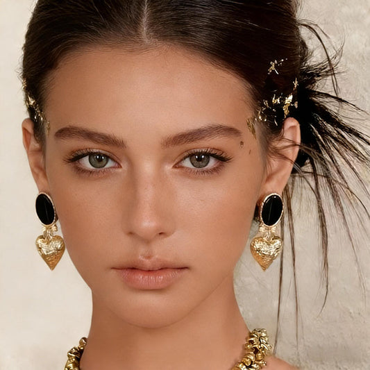 Heart Dangle Earrings Valentines Day Gift