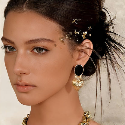 Heart Dangle Earrings Valentines Day Gift