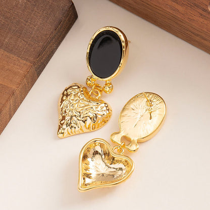 Heart Dangle Earrings Valentines Day Gift