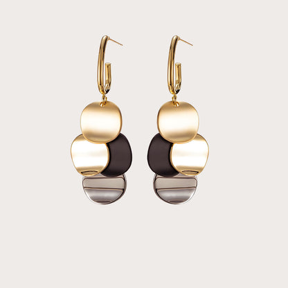 Vintage Metallic Tassel Drop Earrings