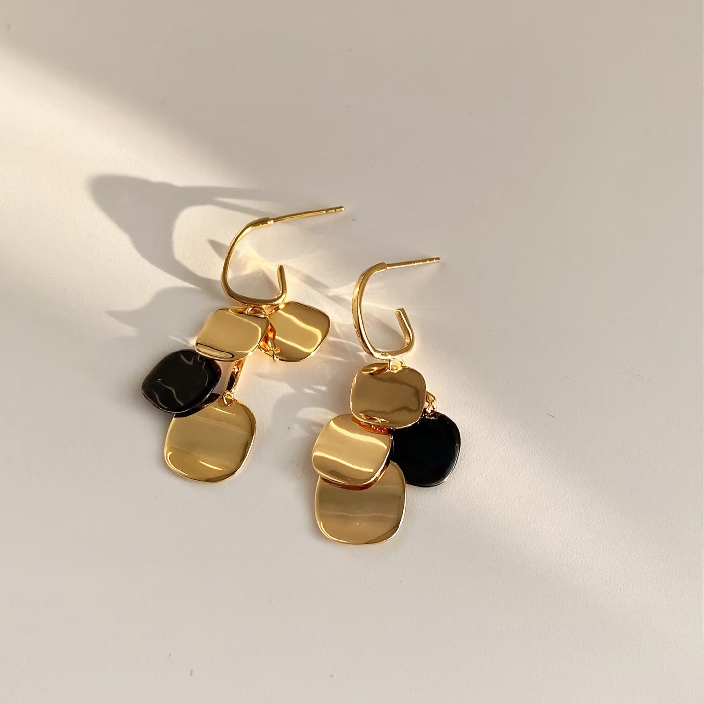 Vintage Metallic Tassel Drop Earrings